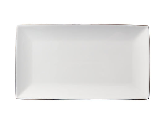 White Platinum Rectangular Platter Gift Boxed
