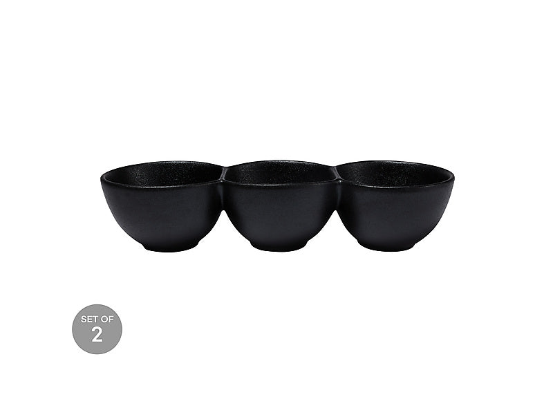 Caviar Divided Serving Bowl