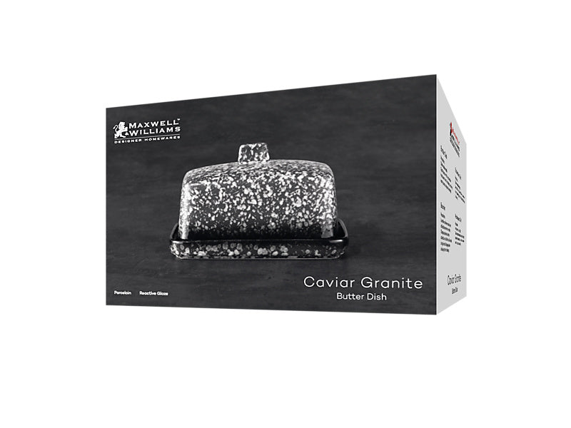 Caviar Granite Butter Dish Gift Boxed
