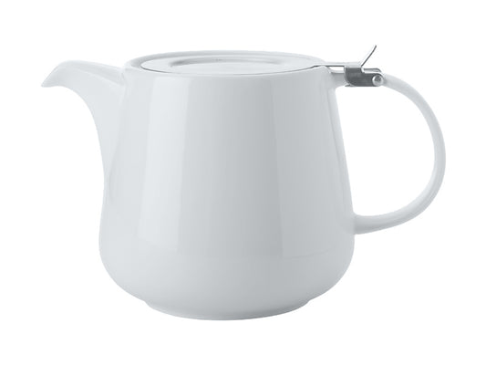 White Basics Teapot With Infuser 600ML White Gift Boxed