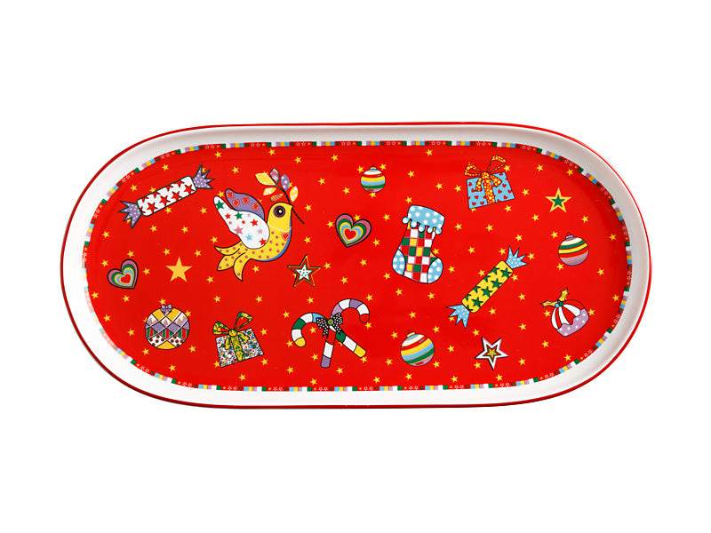 Donna Sharam Wonderland Oblong Platter 30x15cm Red Gift Boxed