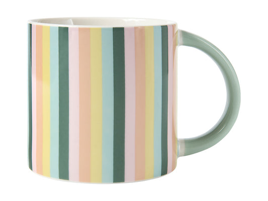 Power Pop Stripes Mug 400ML Sage