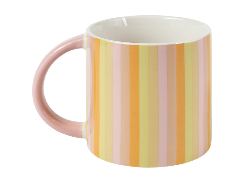 Power Pop Stripes Mug 400ML Rose