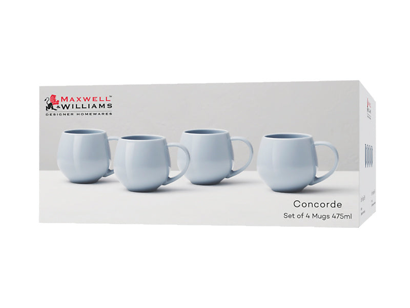 Concorde Mug 475ML Set of 4 Cloud Gift Boxed