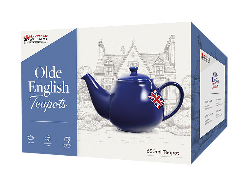 Olde English Teapot British Blue Gift Boxed