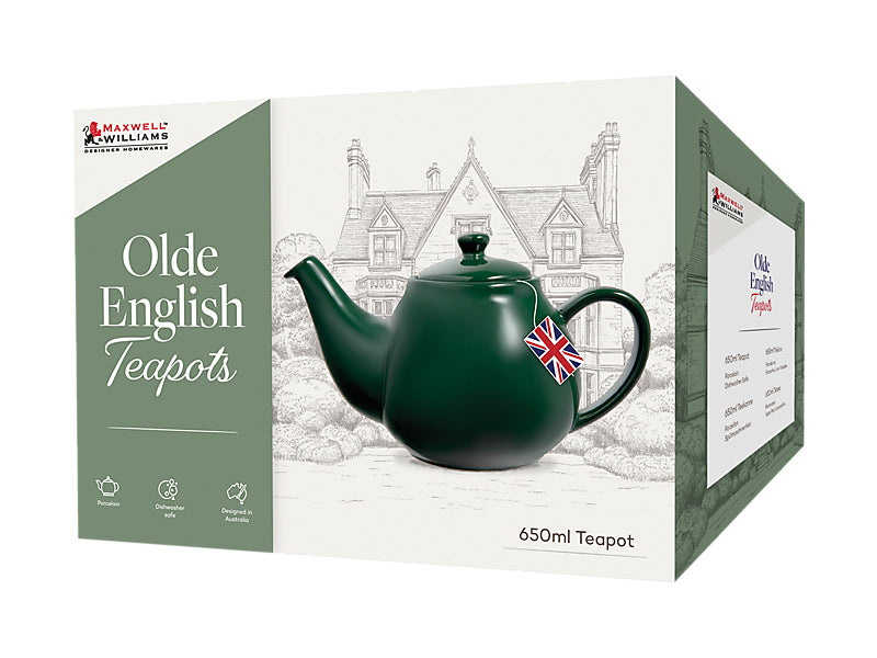 Olde English Teapot British Green Gift Boxed