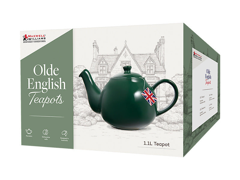 Olde English Teapot British Green Gift Boxed