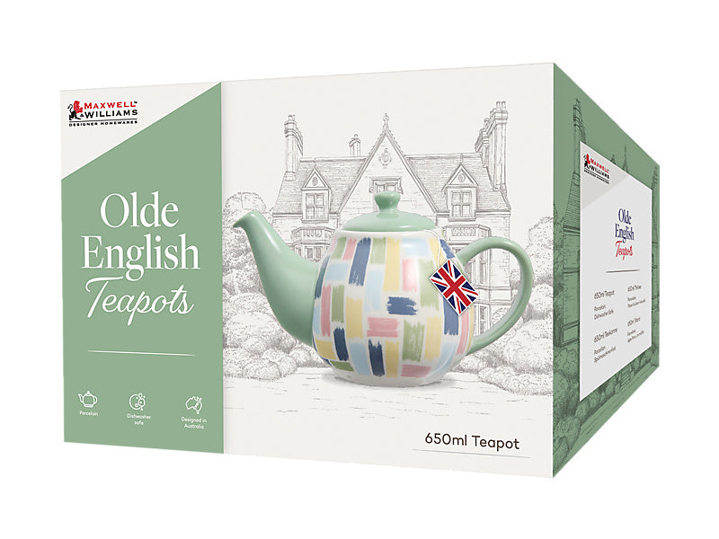 Olde English Teapot Brush Stroke Gift Boxed