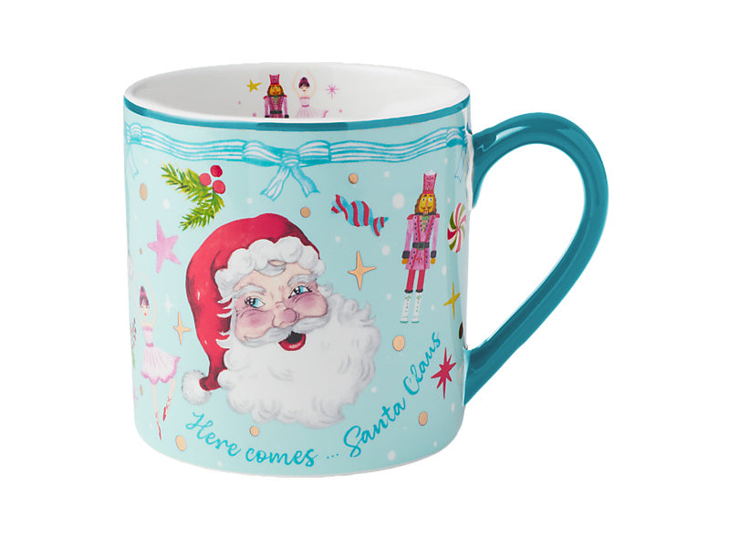 Fa la la Mug Set of 2 Assorted Pink & Blue Gift Boxed
