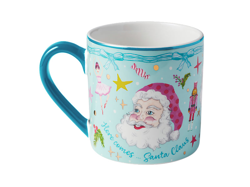 Fa la la Mug Set of 2 Assorted Pink & Blue Gift Boxed