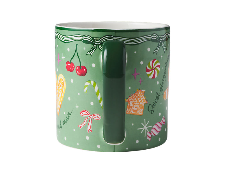 Fa la la Mug Set of 2 Assorted Green & Burgundy Gift Boxed
