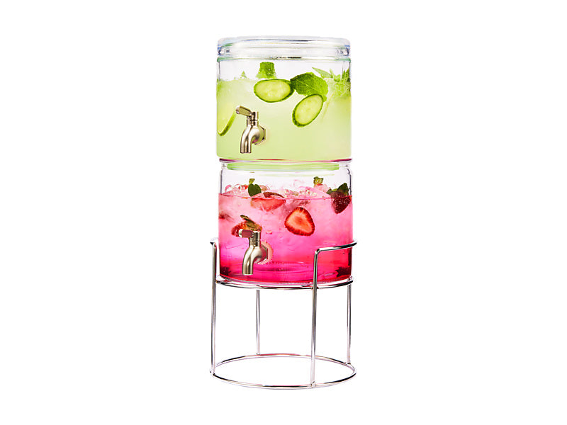 Refresh Dual Beverage Dispenser With Stand 2 X Gift Boxed