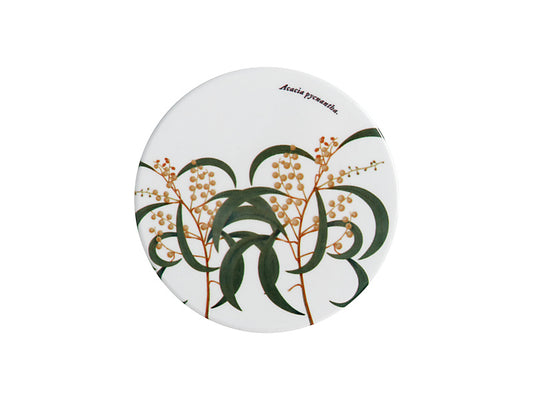 Royal Botanic Gardens Australian Botanics Ceramic Round Coaster 9.5cm Wattle