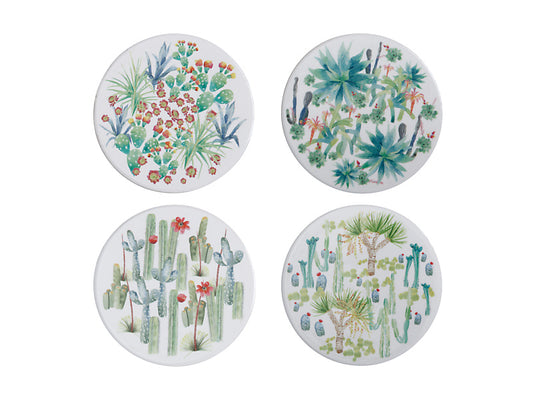 Royal Botanic Gardens Arid Garden Ceramic Round Coaster 10cm Set of 4