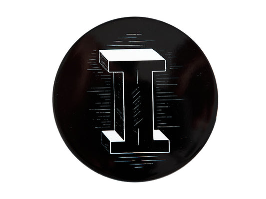 The Letterettes Ceramic Round Coaster 10.5cm "I" Gift Boxed