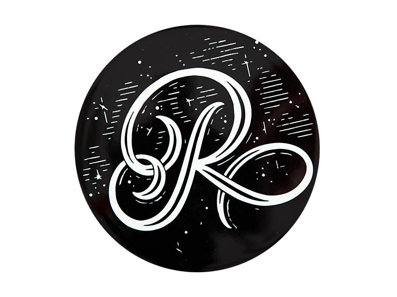 The Letterettes Ceramic Round Coaster 10.5cm "R" Gift Boxed