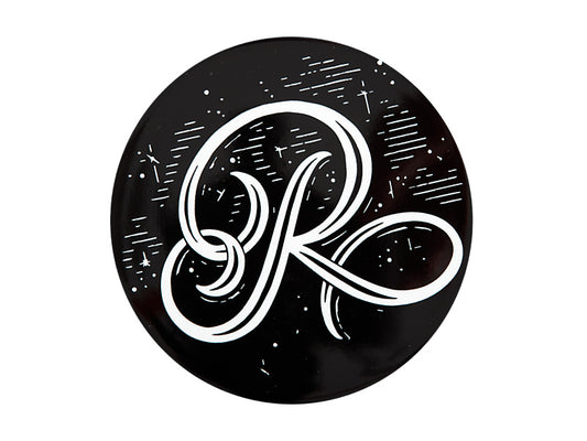 The Letterettes Ceramic Round Coaster 10.5cm "R" Gift Boxed