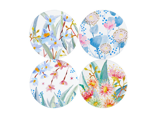 Royal Botanic Gardens Eucalyptus Bloom Coaster Set/4 Assorted GB