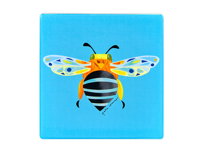 Pete Cromer Garden Party Ceramic Square Coaster Banded Bee