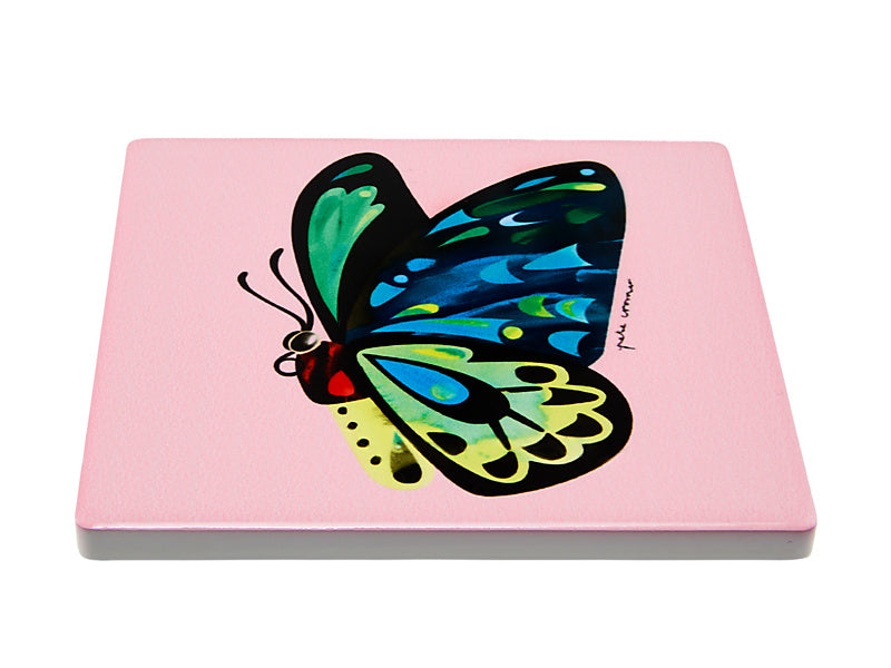 Pete Cromer Garden Party Ceramic Square Coaster Butterfly