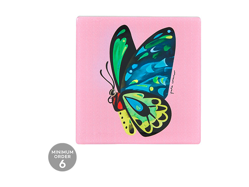 Pete Cromer Garden Party Ceramic Square Coaster Butterfly