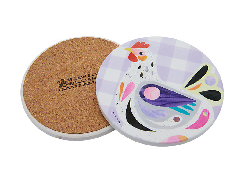 Pete Cromer Barn Friends Ceramic Round Coaster Chook