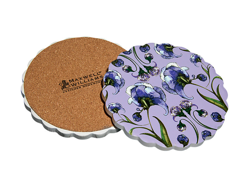 Estelle Michaelides Mystique Ceramic Round Coaster Violet
