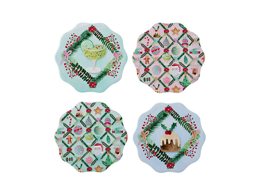 Tis The Season Ceramic Coaster Set of 4 Gift Boxed