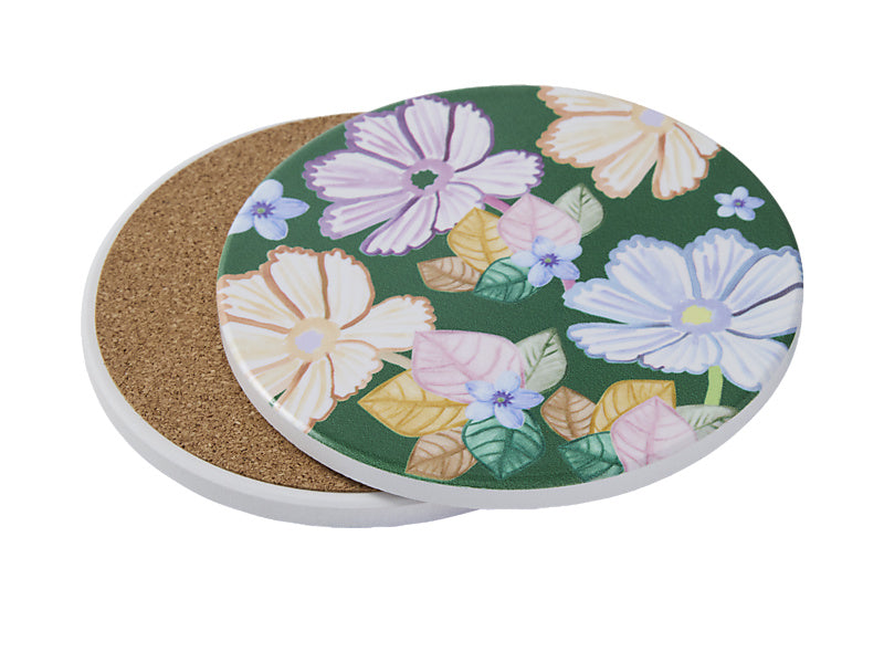 Poppy Love Ceramic Round Coaster