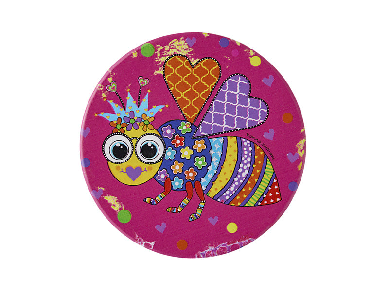 Donna Sharam Kaleidoscope Ceramic Round Coaster Buzz