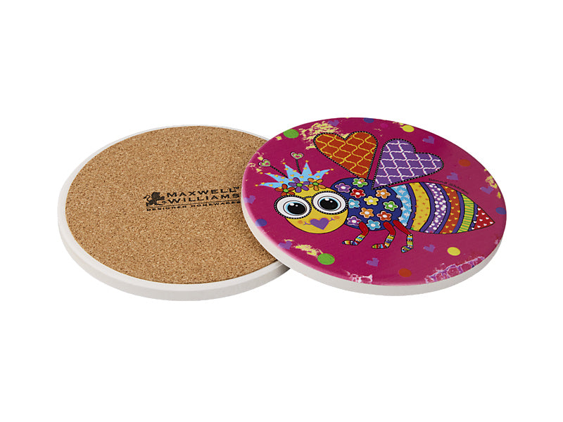 Donna Sharam Kaleidoscope Ceramic Round Coaster Buzz