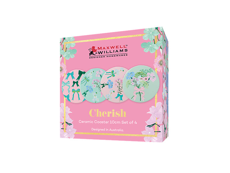 Cherish Ceramic Coaster Set of 4 Assorted Gift Boxed