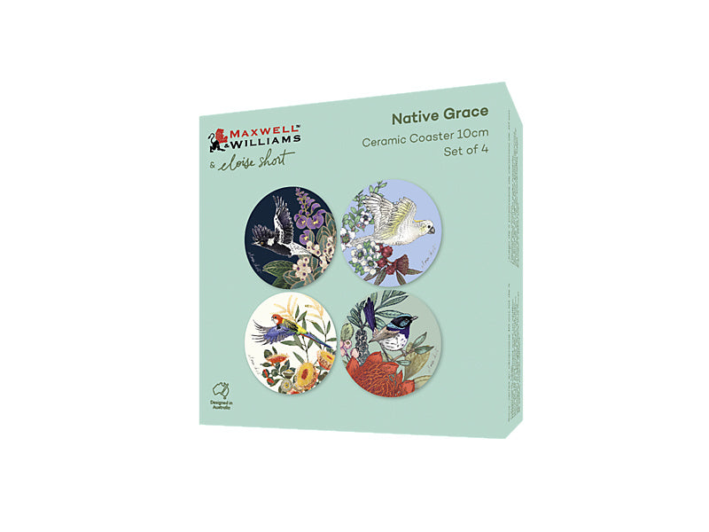 Eloise Short Native Grace Ceramic Coaster Set of 4 Assorted Gift Boxed