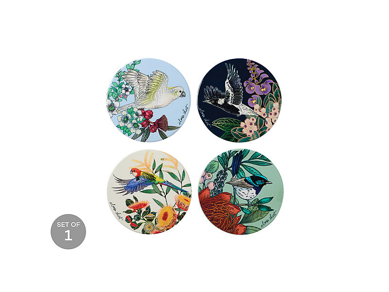 Eloise Short Native Grace Ceramic Coaster Set of 4 Assorted Gift Boxed