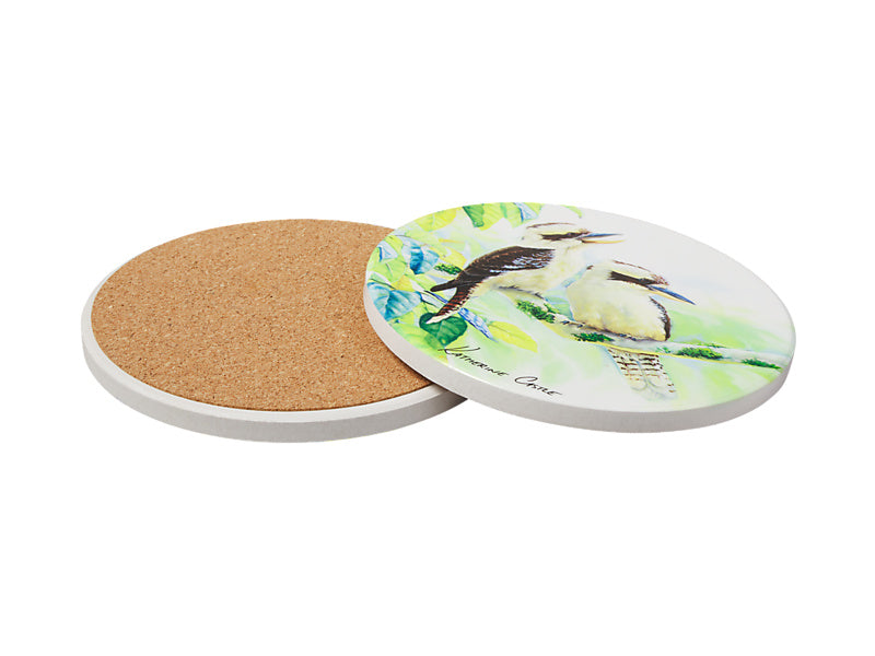 Katherine Castle Song of the South Ceramic Round Coaster Kookaburra