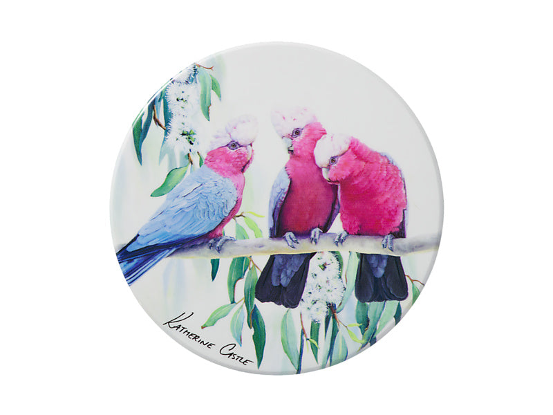 Katherine Castle Song of the South Ceramic Round Coaster Galah