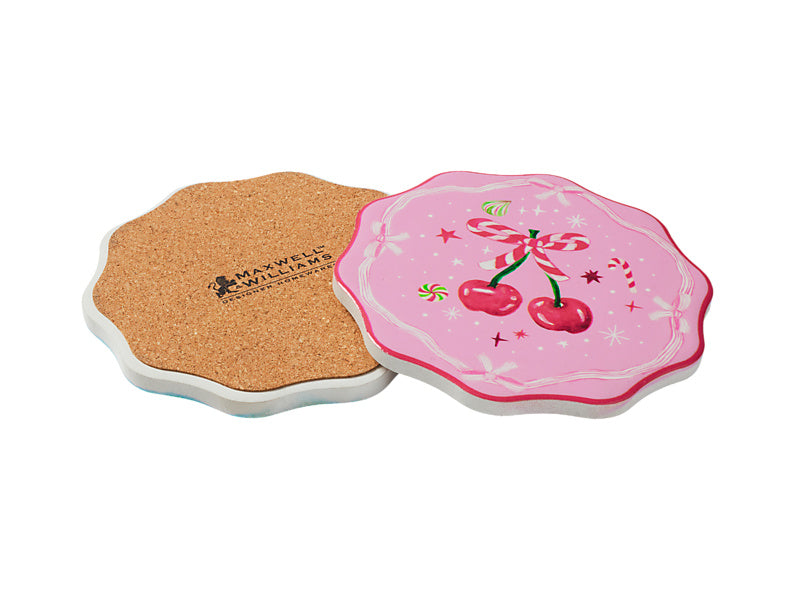 Fa la la Scallop Ceramic Coaster Set of 4 Assorted Gift Boxed