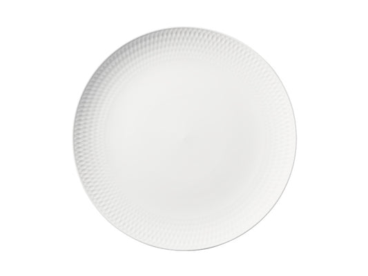 White Basics Diamonds Round Platter 36cm Gift Boxed