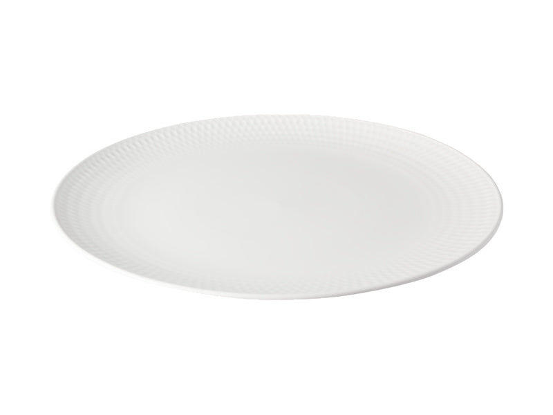 White Basics Diamonds Round Platter 36cm Gift Boxed