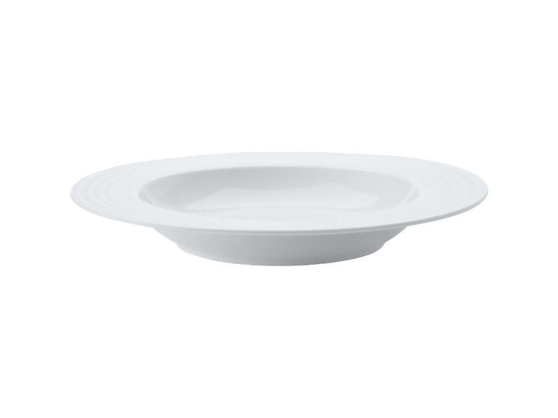 White Basics Diamonds Rim Soup Bowl 22.5cm