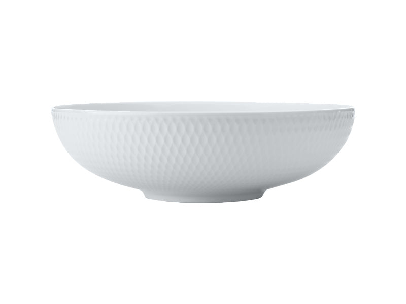 White Basics Diamonds Round Serving Bowl 25cm