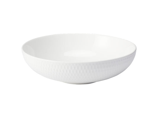 White Basics Diamonds Round Serving Bowl 25cm