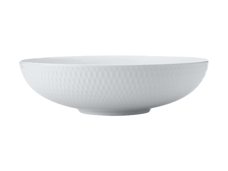 White Basics Diamonds Round Serving Bowl 28cm