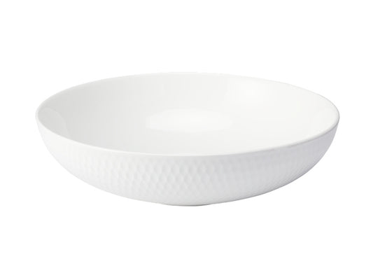 White Basics Diamonds Round Serving Bowl 28cm