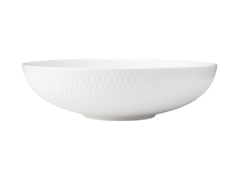 White Basics Diamonds Round Serving Bowl 28cm