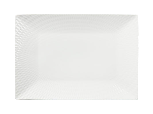 White Basics Diamonds Rectangular Platter 25x18cm Gift Boxed