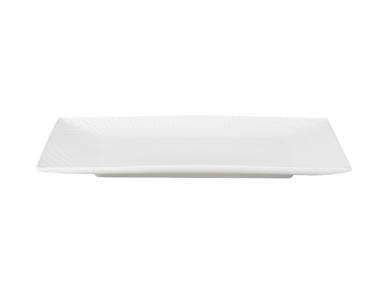 White Basics Diamonds Rectangular Platter 25x18cm Gift Boxed
