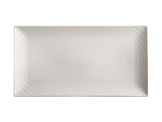 White Basics Diamonds Rectangular Platter 35x19cm Gift Boxed