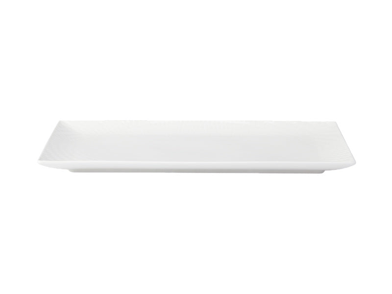 White Basics Diamonds Rectangular Platter 35x19cm Gift Boxed