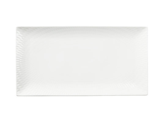 White Basics Diamonds Rectangular Platter 35x19cm Gift Boxed
